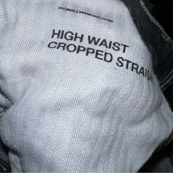 7 For All Mankind High Waist Cropped Straight Leg Jean, Size 31.  GUC‎ - Picture 3 of 5